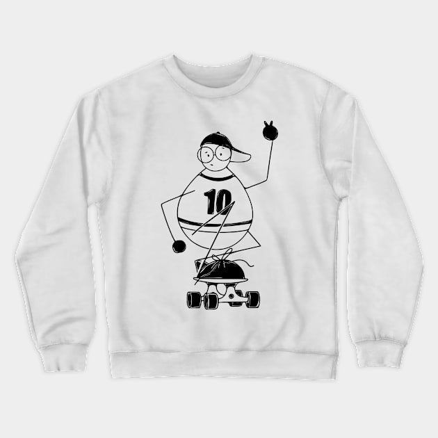 skateboard minimalist line art Crewneck Sweatshirt by JindaibrahimArt